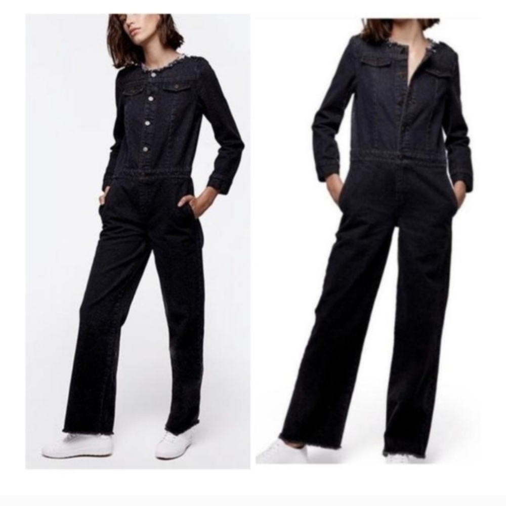 By Zendaya Black Denim Jumpsuit